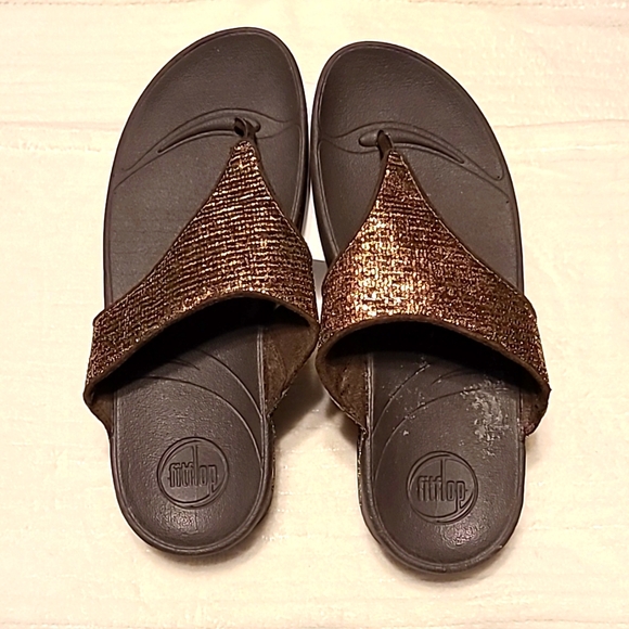 Fitflop Shoes - Womens brown, sparkle, Fitflop sandals.